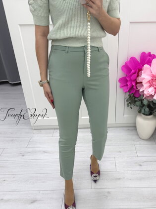 Zelené elegantné nohavice DILVIN C74