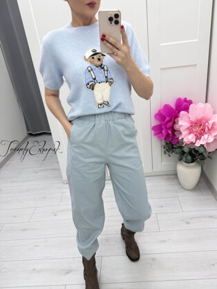 Modré bavlnené nohavice JOY C211