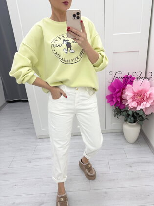 Biele menčestrové nohavice C307