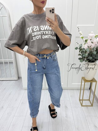 Oversize tričko s nápisom WINING IS´NT EVERYTHING WANTING TO IS - fango C1310