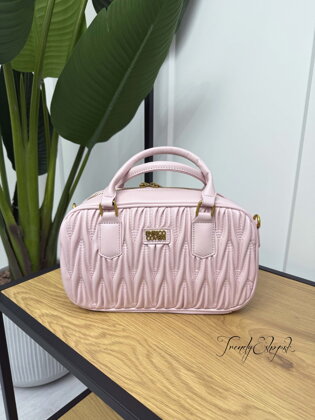 Crossbody kabelka s prešívaním Enrico Coveri - svetloružová B249