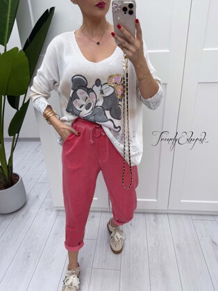 Tenký svetrík MINNIE MOUSE - biely B462