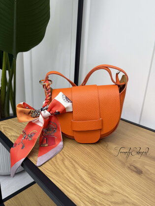 Oválna crossbody kabelka Sage - oranžová B648