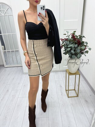 Elastické body s tenkými ramienkami - čierne A2306