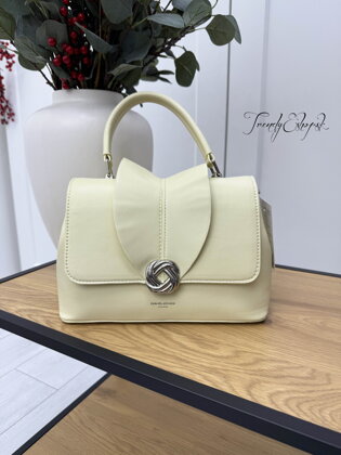 Elegantná kabelka David Jones - pastelovo-žltá A537