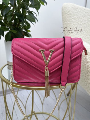 Prešivaná crossbody kabelka Victory - fuksiová N627