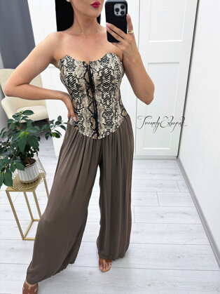 Bralet s hadím vzorom - hnedo-čierny N1452