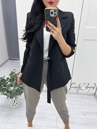 Elegantné sako s prackou Hank - čierne S805