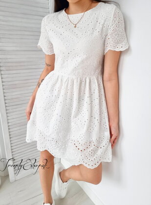 Madeirové šaty Quinn - biele S1535