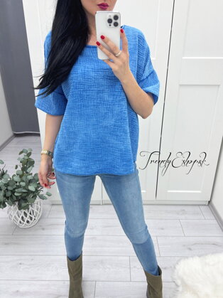 OVERSIZE tričko Yoko - modré S921