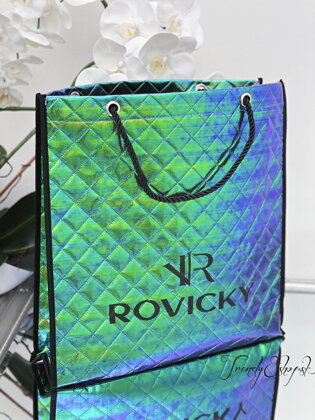Veľká Shopper taška "ROVICKY" - metalická zeleno-fialová S1343