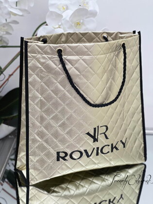 Veľká Shopper taška "ROVICKY" - metalická zlatá S1342