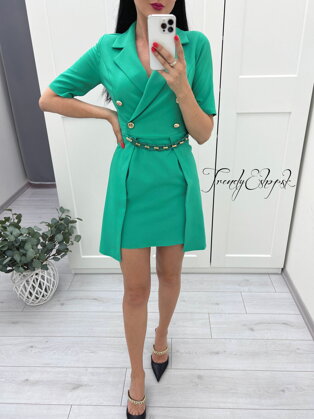 Šaty s dvojitou sukňou Carolyn - zelené S1869