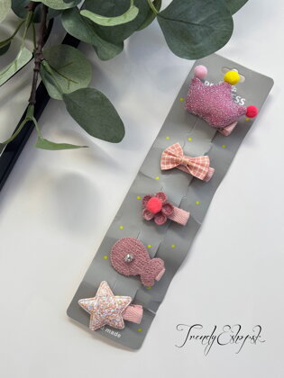 Set sponiek Metalická Korunka - staroružový S2161