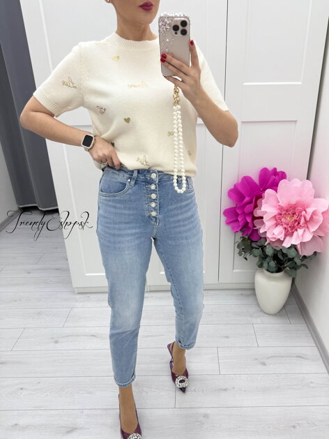 Béžový sveter Love & Amore C7