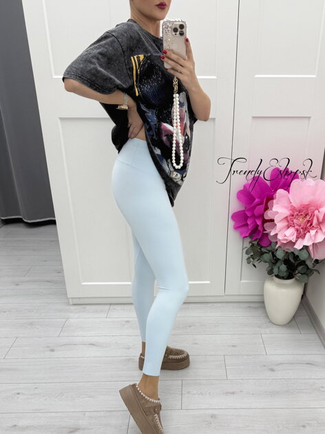 Modré cyklo legíny AZARA C57