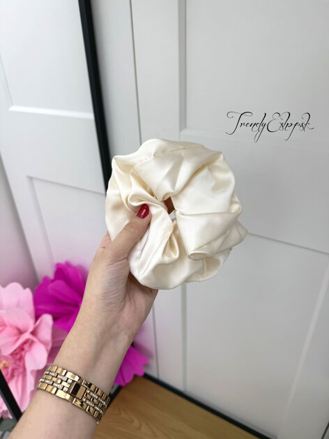 Maslová saténová gumička do vlasov C357