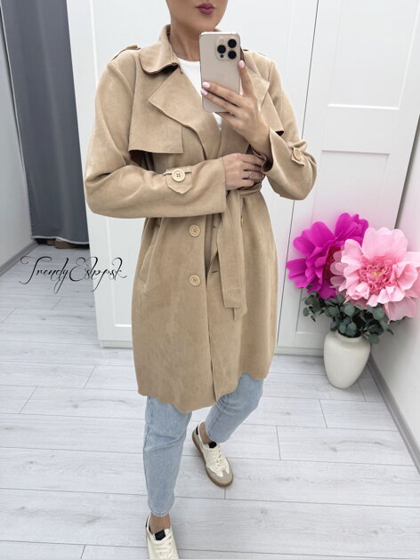 Svetlohnedý jelenicový kabátik C386