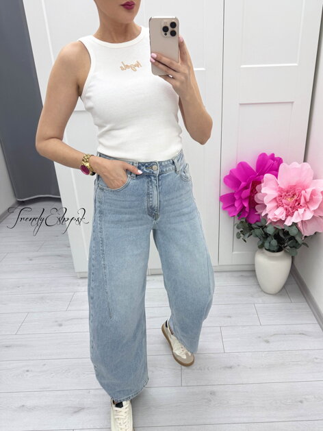 Biele rebrované tielko ANGELS C440