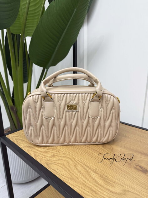 Crossbody kabelka s prešívaním Enrico Coveri - svetlohnedá B248
