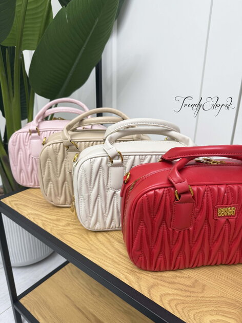 Crossbody kabelka s prešívaním Enrico Coveri - béžová B247