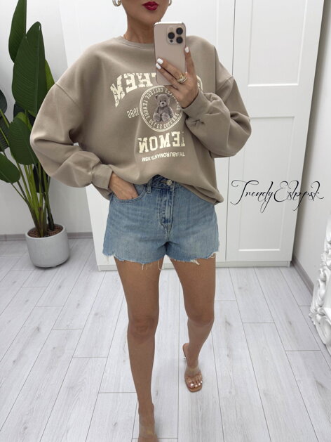 Oversize mikina GOTTHEM LEMON - béžová B1250