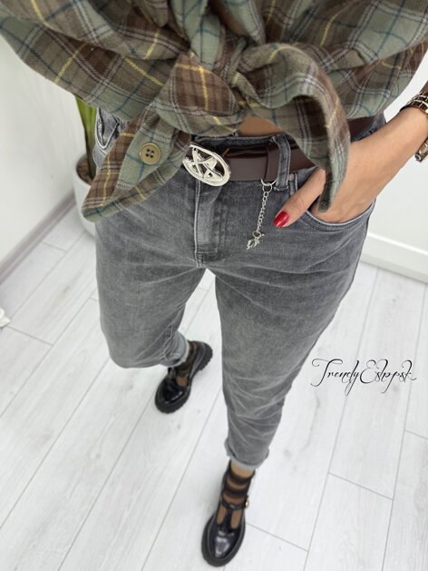 MOM FIT rifle s opaskom Moon girl - šedé B1796