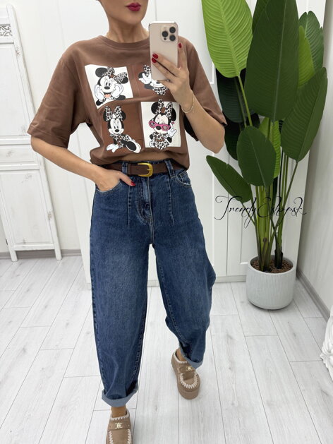 Tričko LEO MINNIE - hnedé B2126