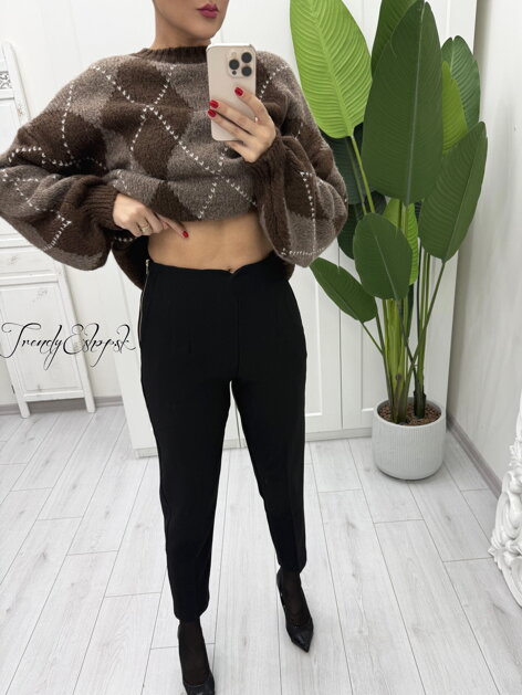 Elegantné nohavice NATY - čierne B2194