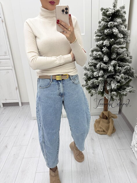 Tenký pletený rolák Brodie - maslový B2274