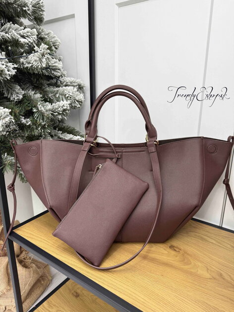 Kabelka s kapsičkou a magnetom - čokoládová B2277