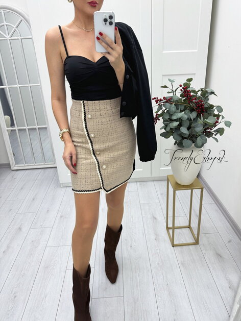 Elastické body s tenkými ramienkami - čierne A2306