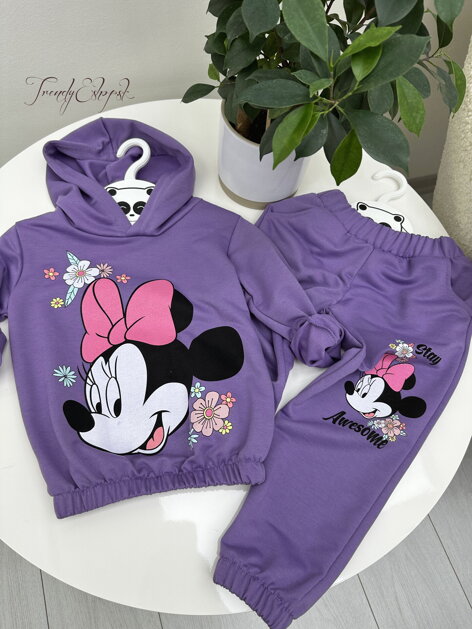 Detská tepláková súprava Minnie Mouse - fialová N178