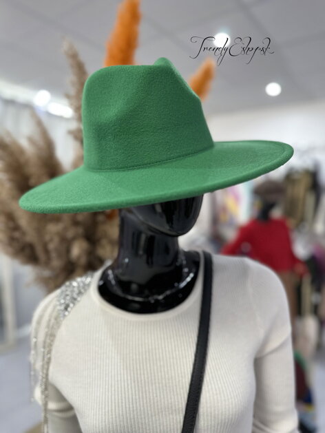 Jednoduchý klobúk Spencer - zelený N2282