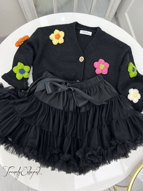 Detská suknička Tutu - Dolly - čierna S2503