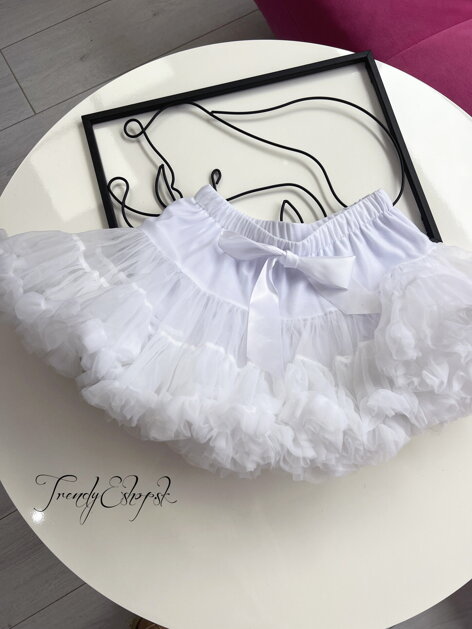 Detská suknička Tutu - Dolly - biela S2170