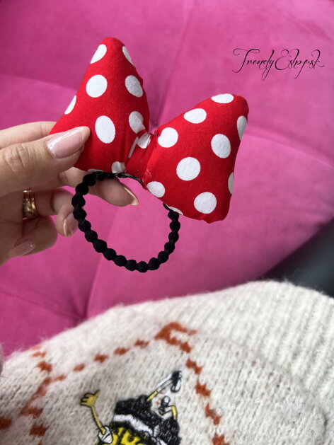 Detská gumička Minnie Mouse - červeno-biela S2849