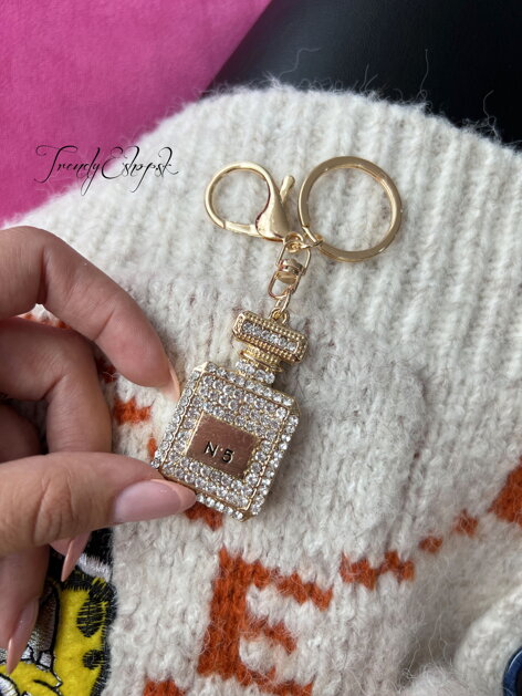 Kľúčenka Perfume - strieborno-zlatá S2846